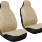 Seat Cover Complete Set for Car Truck SUV Van - Flat Poly Cloth Fabric- 10 Piece