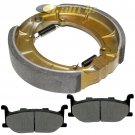 FRONT BRAKE PASD & REAR SHOES Fits YAMAHA XVS650AT V-Star 650 Silverado 2003-10