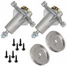 2 SPINDLE ASSEMBLY w/PULLEY FIT Husqvarna CRAFTSMAN 285-585 532187292 587819701
