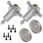2 SPINDLE ASSEMBLY w/PULLEY FIT Husqvarna CRAFTSMAN 285-585 532187292 587819701