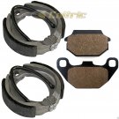 FRONT BRAKE SHOES & REAR BRAKE PADS KAWASAKI KSF90 KFX90 2007-2017
