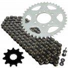 Black Drive Chain and Sprockets Kit Fits SUZUKI LTF160 QuadRunner 160 1991-2004