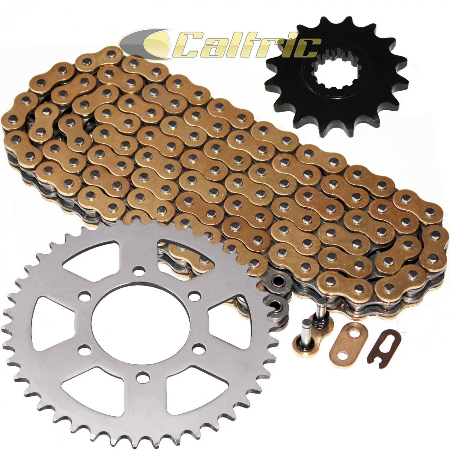 Gold O-Ring Drive Chain & Sprockets Kit Fits KAWASAKI ZX-6R ZX-6RR Ninja 2005 06