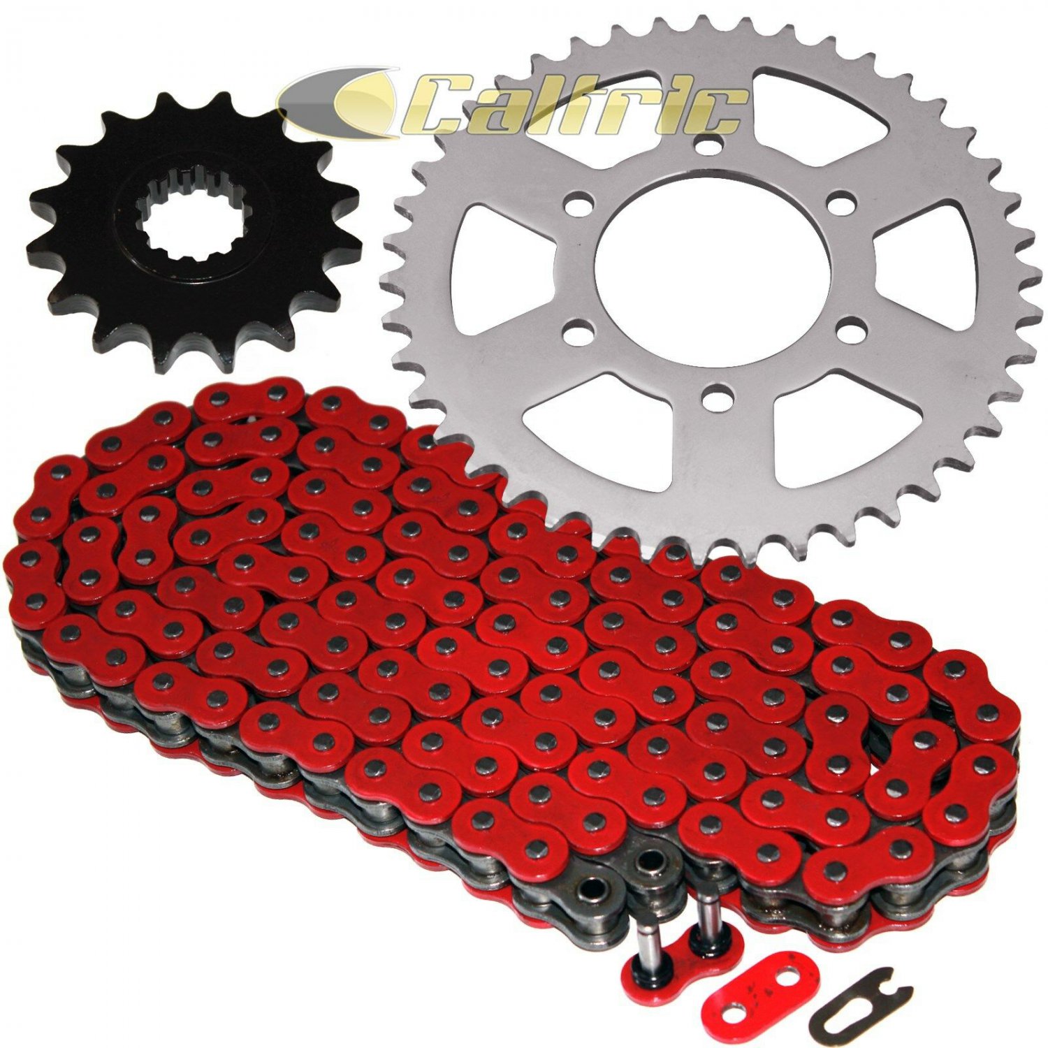 Red O-Ring Drive Chain & Sprockets Kit Fits KAWASAKI ZX-6R ZX-6RR Ninja 2005 06