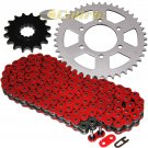 Red O-Ring Drive Chain & Sprockets Kit Fits KAWASAKI ZX-6R ZX-6RR Ninja 2005 06