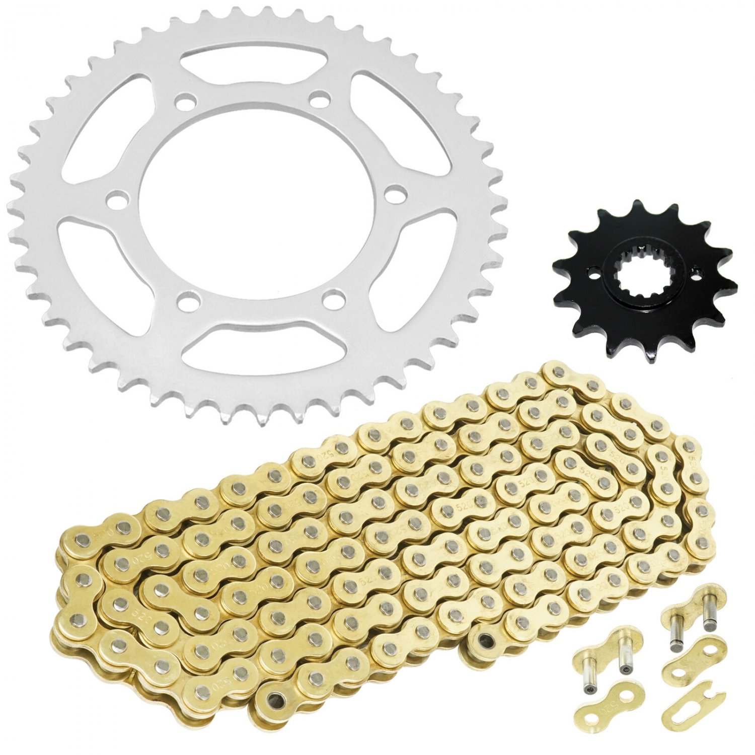 Drive Chain & Sprockets Kit Fits KAWASAKI EX250F Ninja 250R 1988-2007