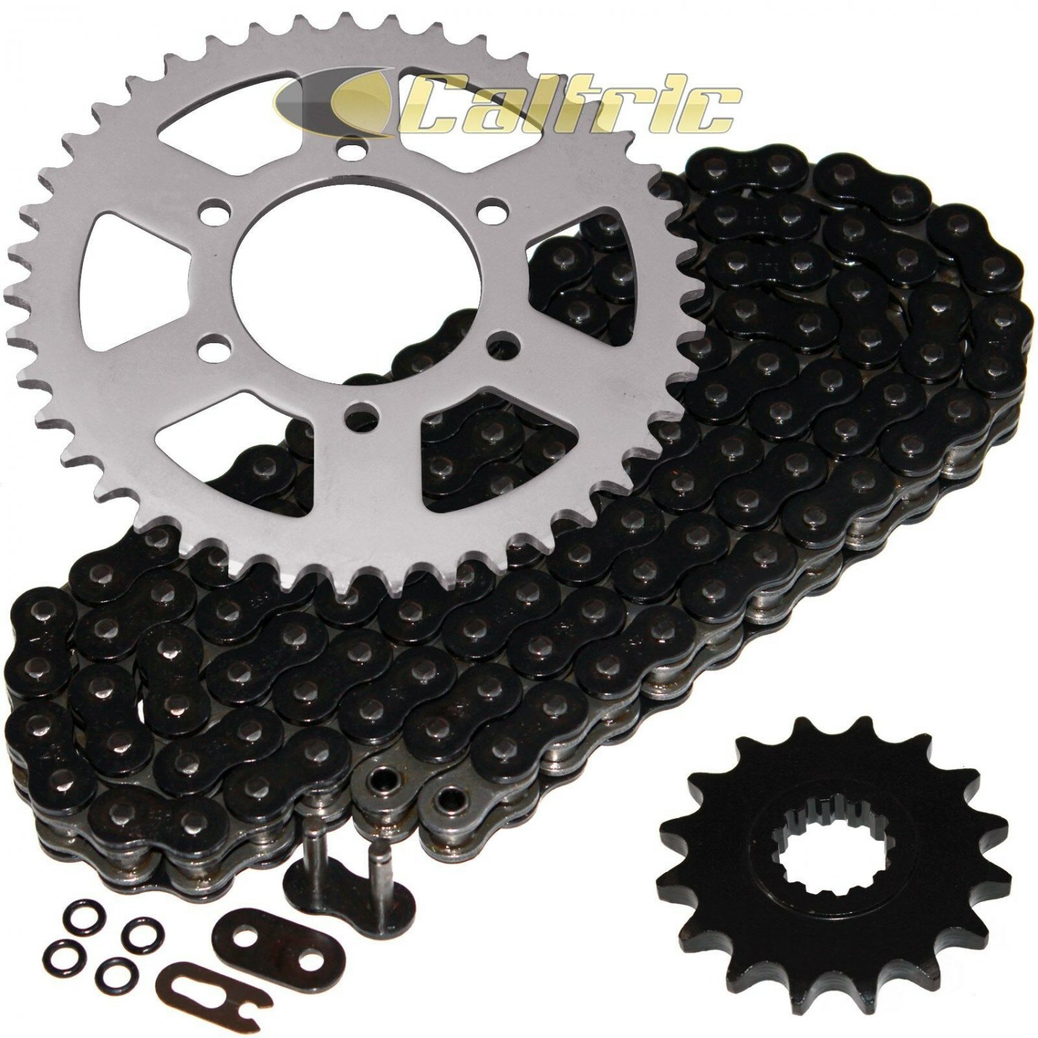 Black O-Ring Drive Chain & Sprockets Kit Fits KAWASAKI ZX-6R ZX-6RR Ninja 05 06