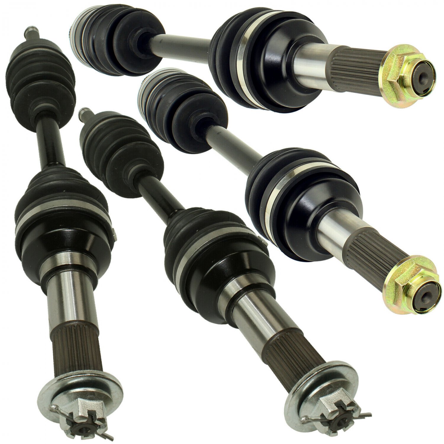 FRONT REAR LEFT RIGHT COMPLETE AXLES Fits YAMAHA KODIAK 450 YFM450FA 4WD 2005 06