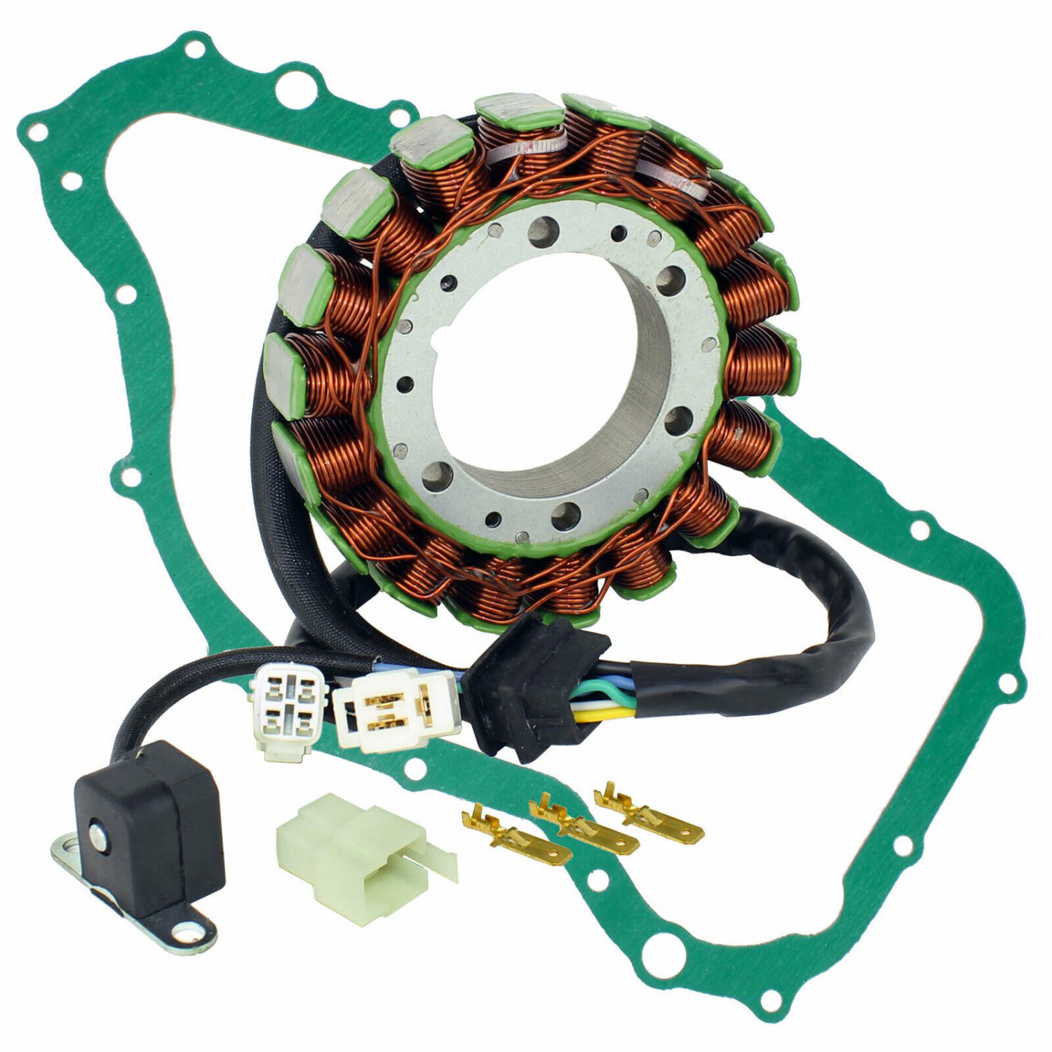STATOR and GASKET FITS SUZUKI LT-A500F LTA500F VINSON 500 4X4 AUTO 2002-2007