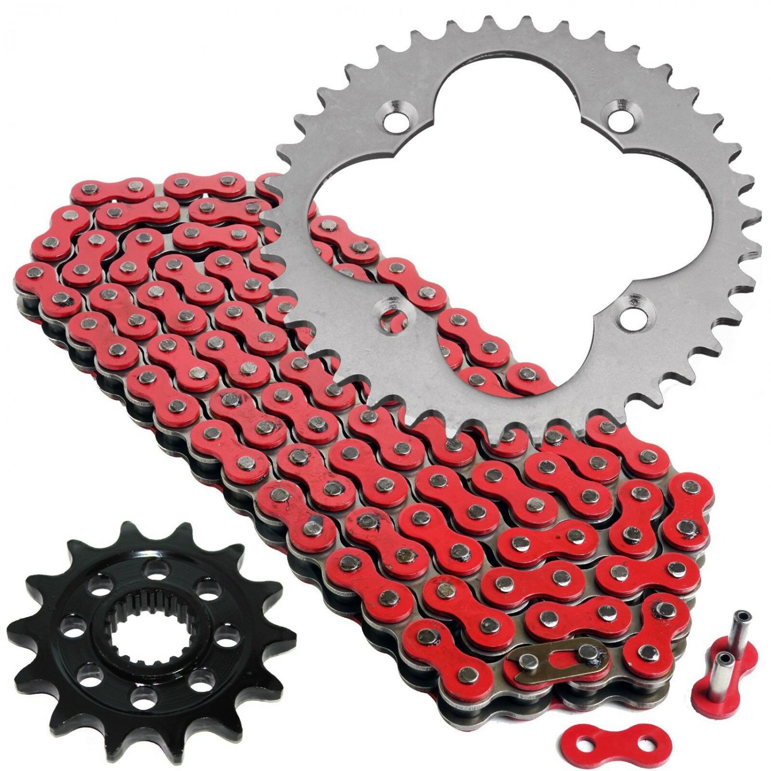 Red Drive Chain and Sprockets Kit Fits HONDA TRX450R Sportrax 450 2x4 2004 05