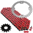 Red Drive Chain and Sprockets Kit Fits YAMAHA YFZ450R YFZ450X 2009-2018