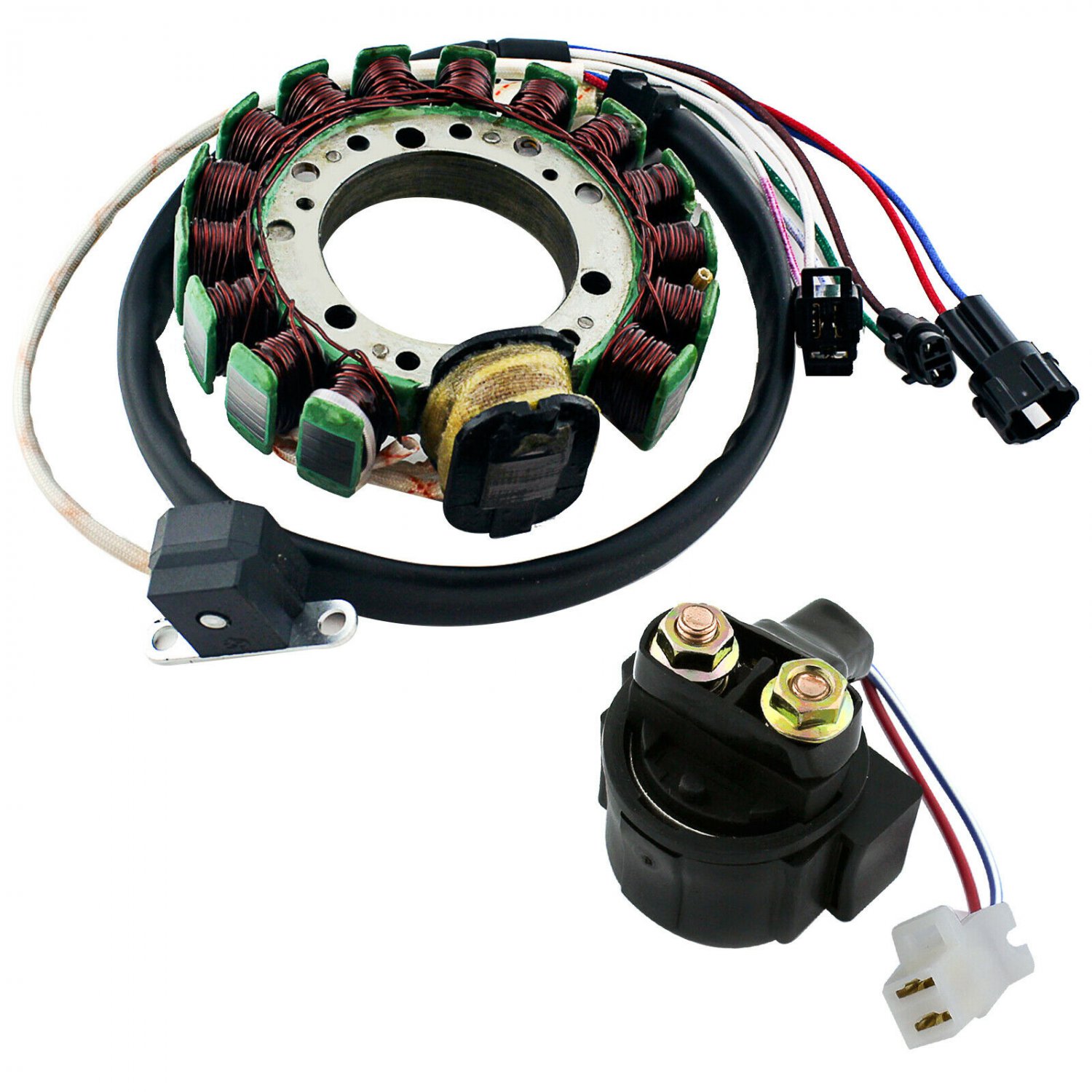 WARRIOR 350 YFM350 1996 1997 1998 1999 2000 2001 Stator & Solenoid ATV NEW