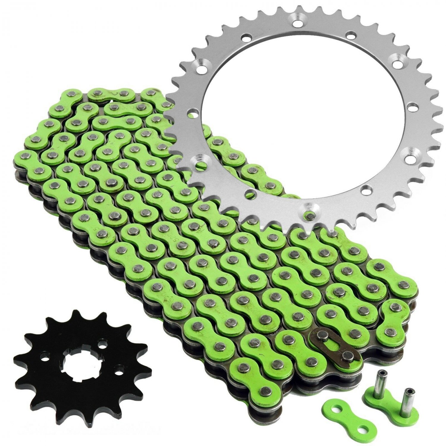 Green Drive Chain and Sprockets Kit Fits YAMAHA BANSHEE 350 YFZ350 1989-2006