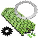 Green Drive Chain and Sprockets Kit Fits YAMAHA BANSHEE 350 YFZ350 1989-2006