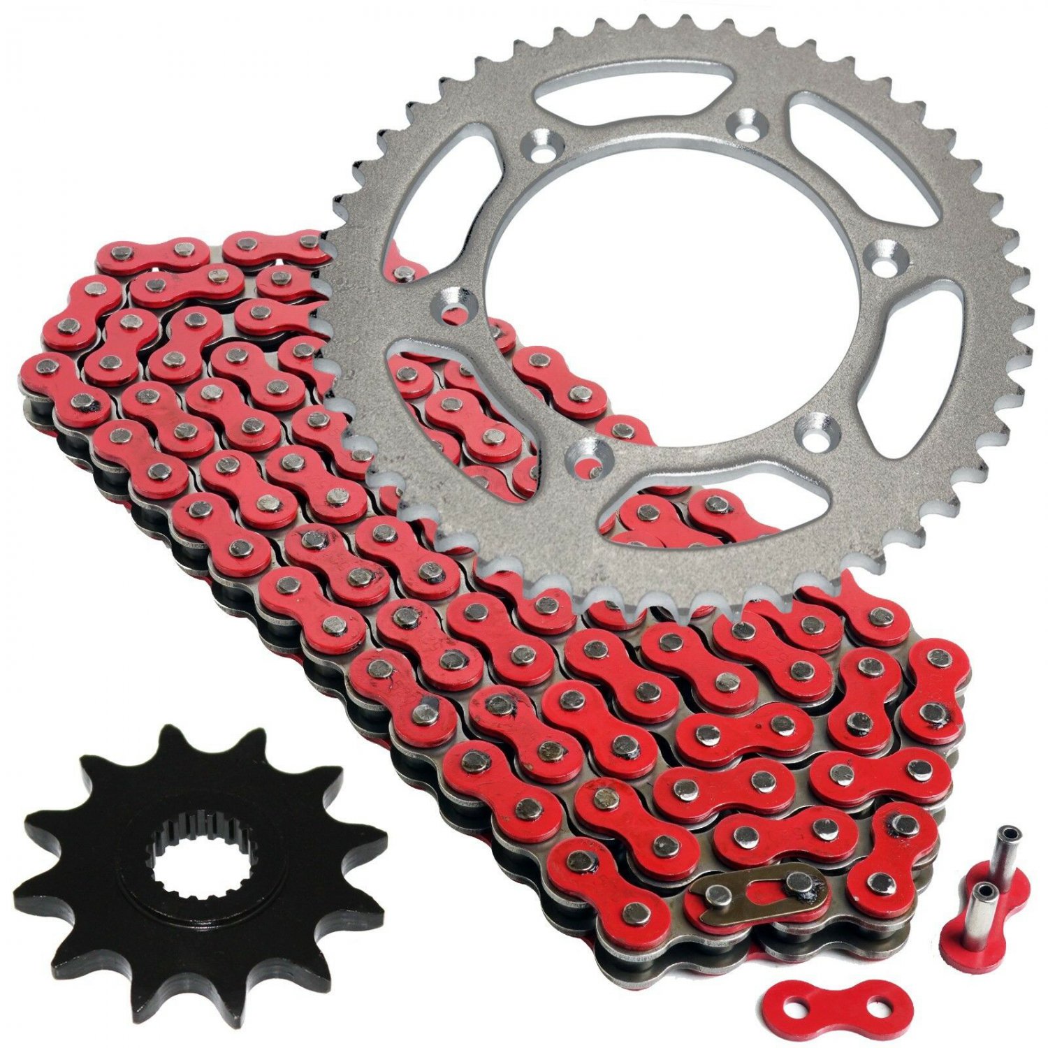 Red Drive Chain and Sprocket Kit Fits SUZUKI RM125 1985 1992-1996 2000-2004