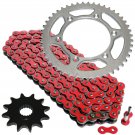 Red Drive Chain and Sprocket Kit Fits SUZUKI RM125 1985 1992-1996 2000-2004
