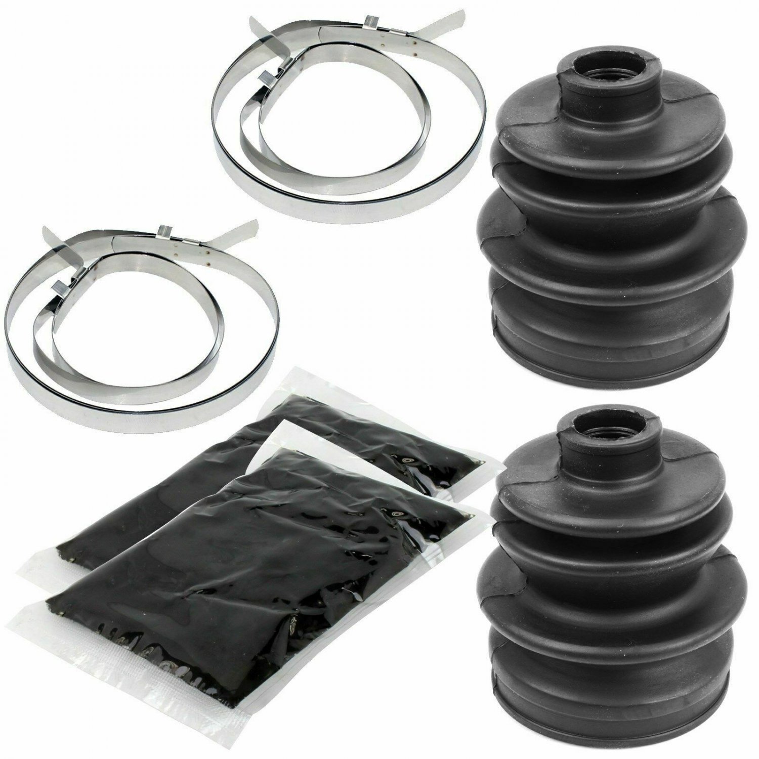 FRONT AXLE INNER OUTER CV BOOT KIT Fits ARCTIC CAT 250 300 400 454 500 4X4 98-01