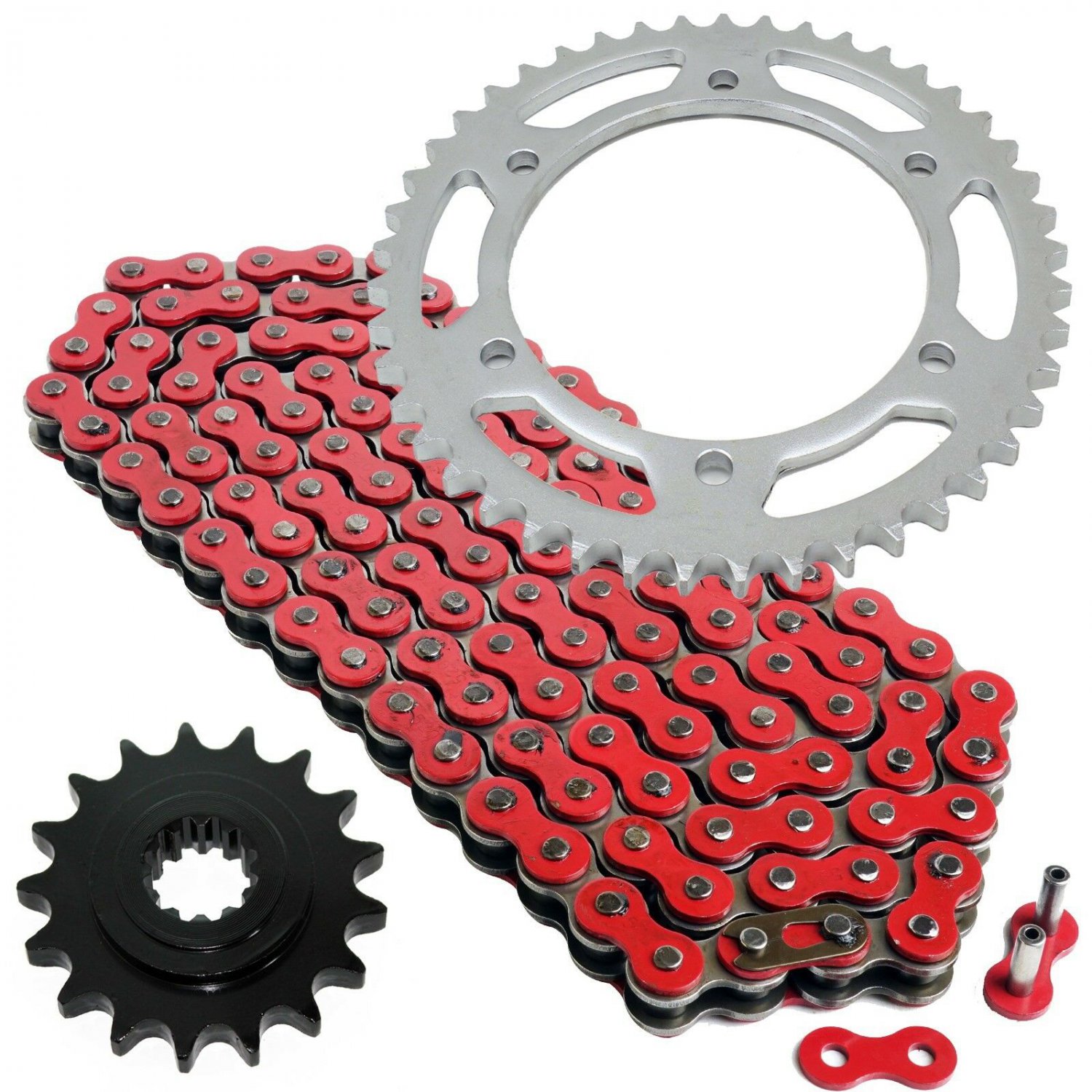 Red Drive Chain and Sprocket Kit Fits KAWASAKI GPz1100 ZX1100E ZX1100F 1994-97