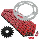 Red Drive Chain and Sprocket Kit Fits KAWASAKI GPz1100 ZX1100E ZX1100F 1994-97