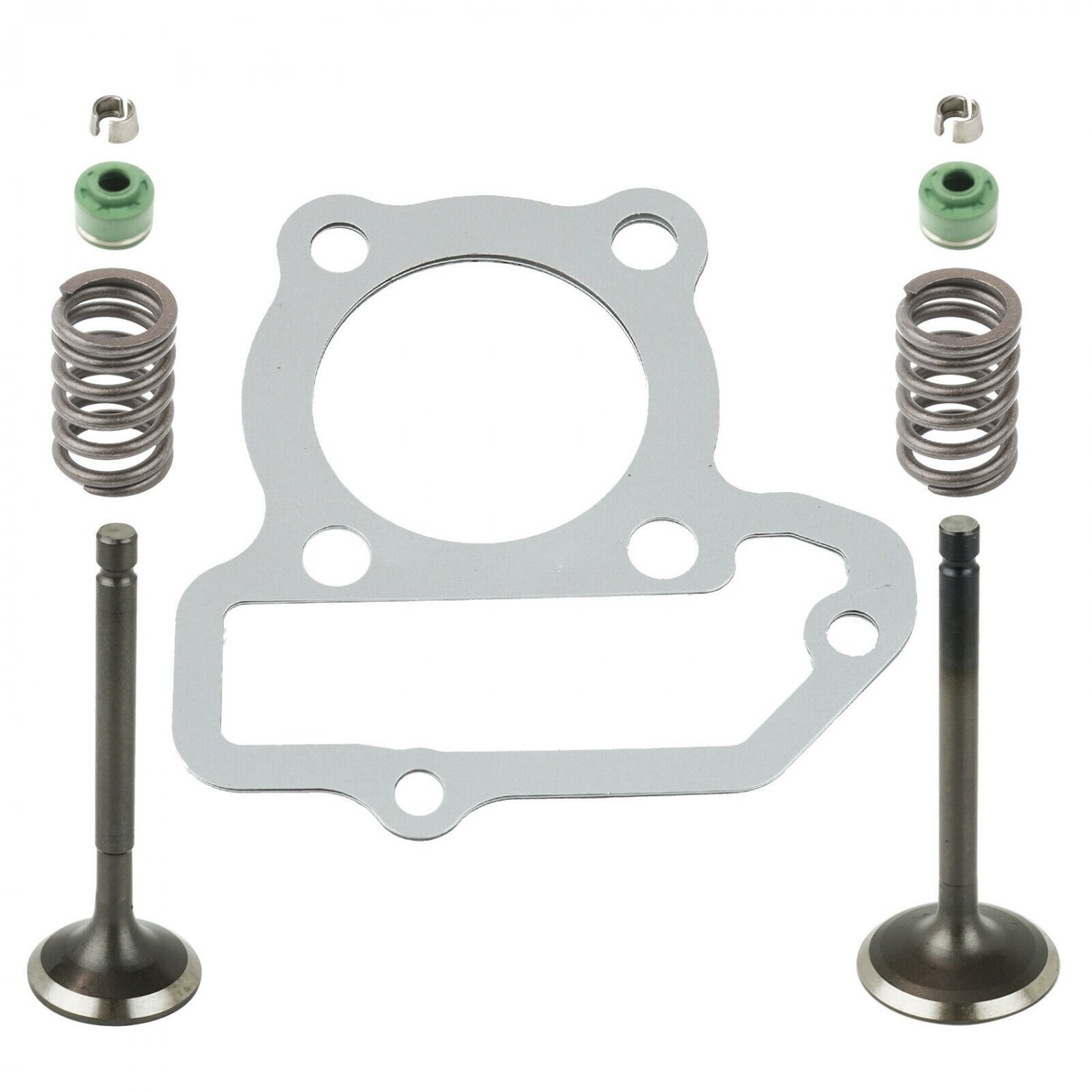 CYLINDER HEAD INTAKE EXHAUST VALVE KIT Fits YAMAHA GRIZZLY 125 YFM125 2004-2013