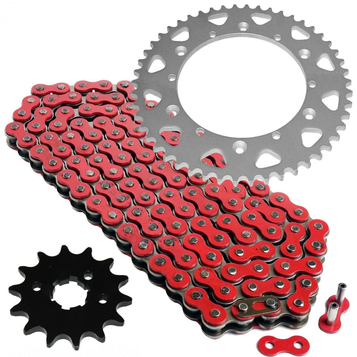 Red Drive Chain and Sprocket Kit Fits YAMAHA YZ490 1982-1990