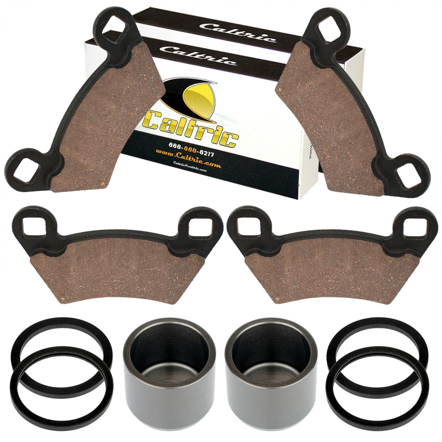 2 REAR BRAKE CALIPER PISTON w/PADS FOR Polaris RANGER CREW 570 2014 2015-2019
