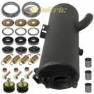 BLACK EXHAUST MUFFLER SILENCER and KIT Fits POLARIS SPORTSMAN 450 4X4 2006 2007