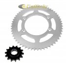 Front & Rear Sprockets Kit Fits SUZUKI DR-Z125L DRZ125L 2003-2016