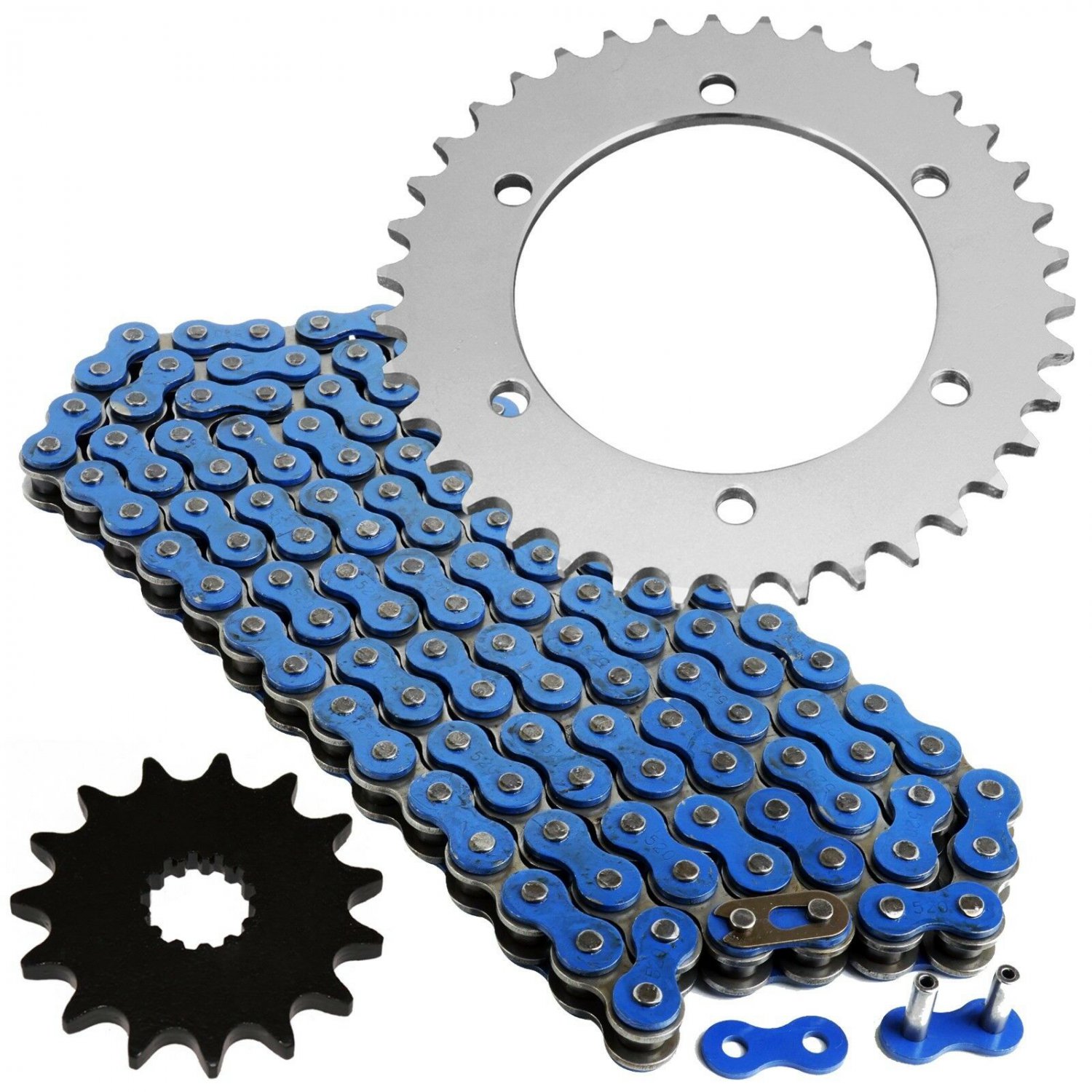 Blue Drive Chain and Sprocket Kit Fits KAWASAKI ZR750 ZR-7S 2000 -2005