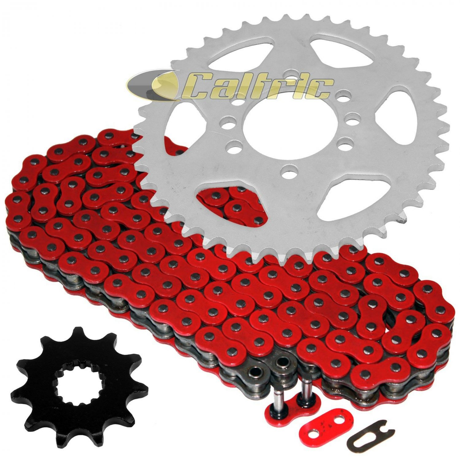 Red O-Ring Drive Chain & Sprockets Kit Fits SUZUKI LT230E QuadRunner 230 86-93