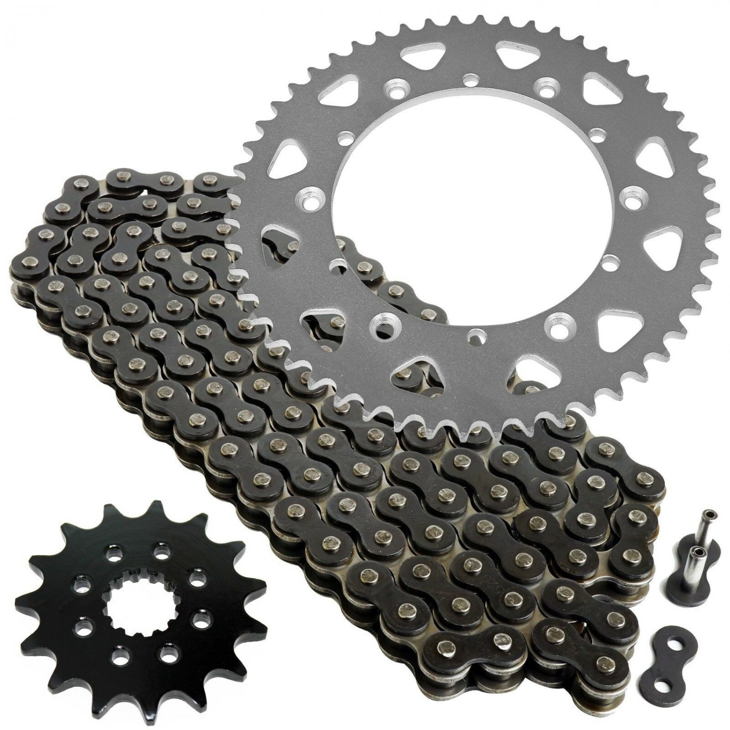 Black Drive Chain and Sprocket Kit Fits YAMAHA TT500 1976-1981