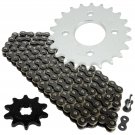 Black Drive Chain and Sprockets Kit Fits SUZUKI LT80 QuadSport 80 2X4 1989-2006