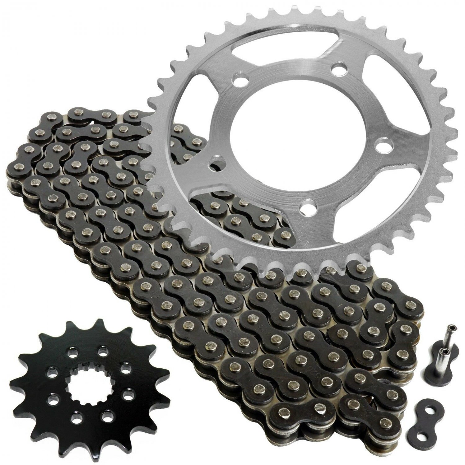 Black Drive Chain and Sprocket Kit Fits SUZUKI GS500E 1988-1993