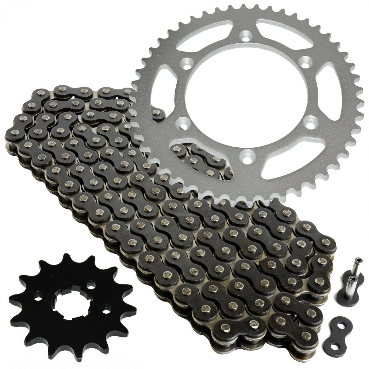 Black Drive Chain and Sprocket Kit Fits KAWASAKI KDX250 1991-1994