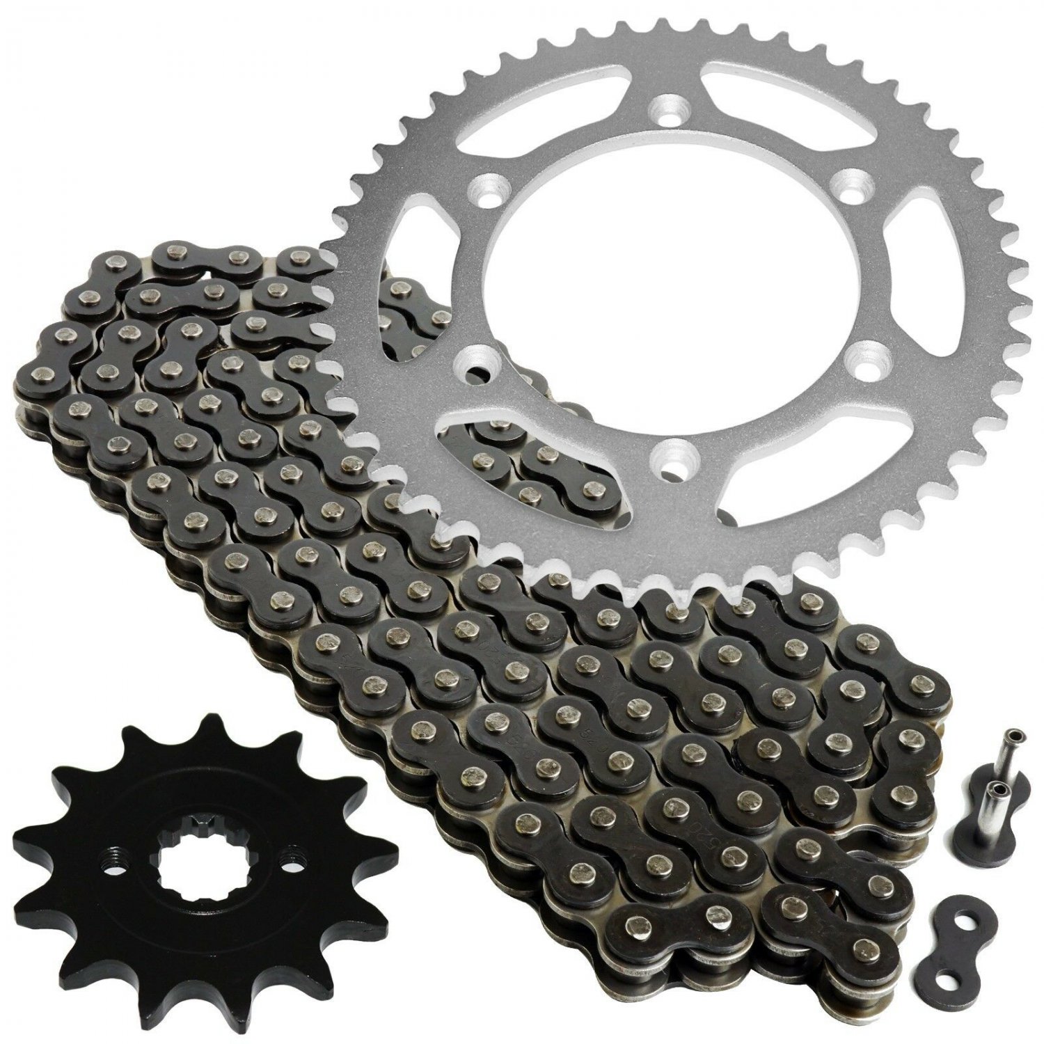 Black Drive Chain and Sprocket Kit Fits KAWASAKI KX250F 2004-2018