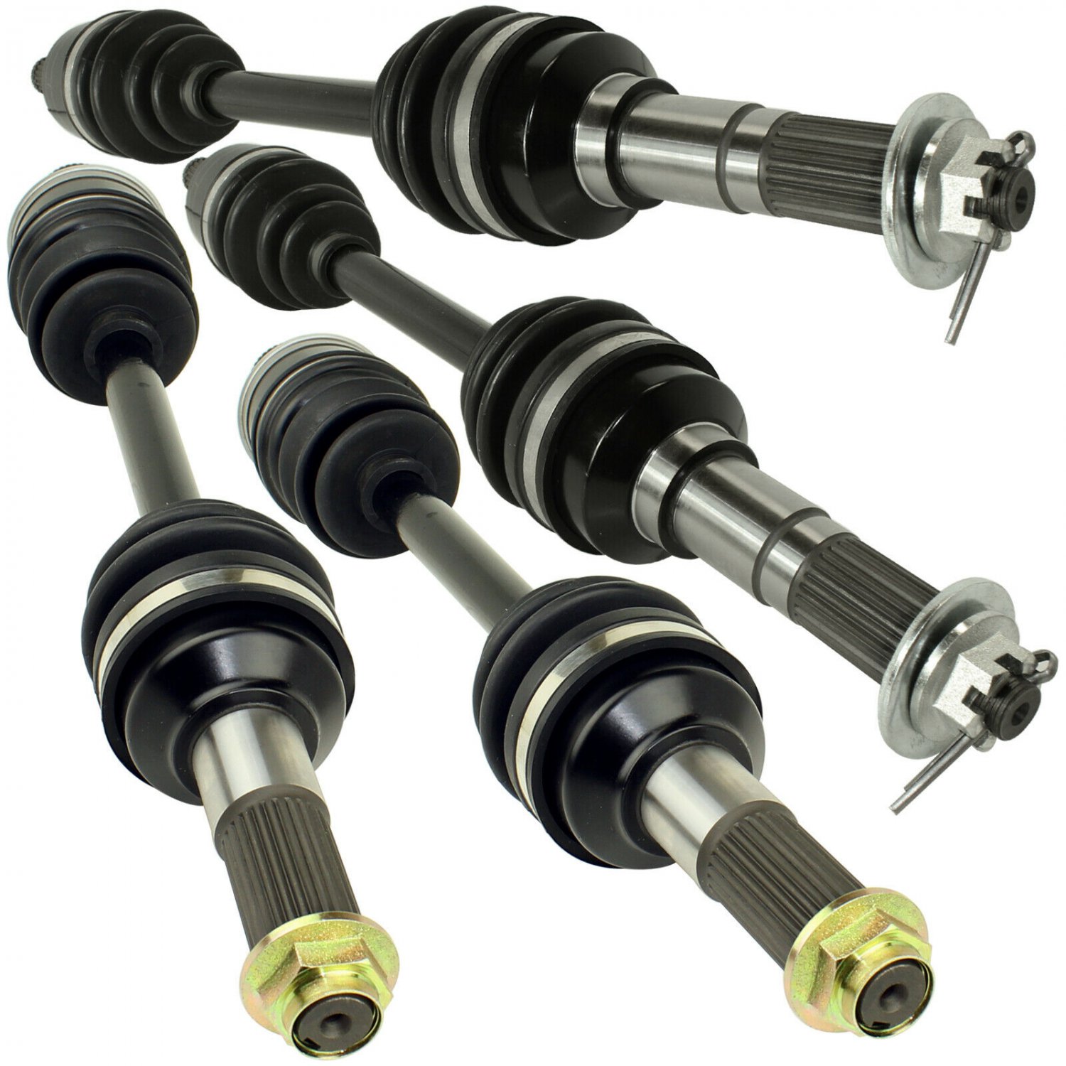 FRONT REAR LEFT RIGHT COMPLETE AXLES Fits YAMAHA GRIZZLY 400 YFM400FG 4WD 07 08