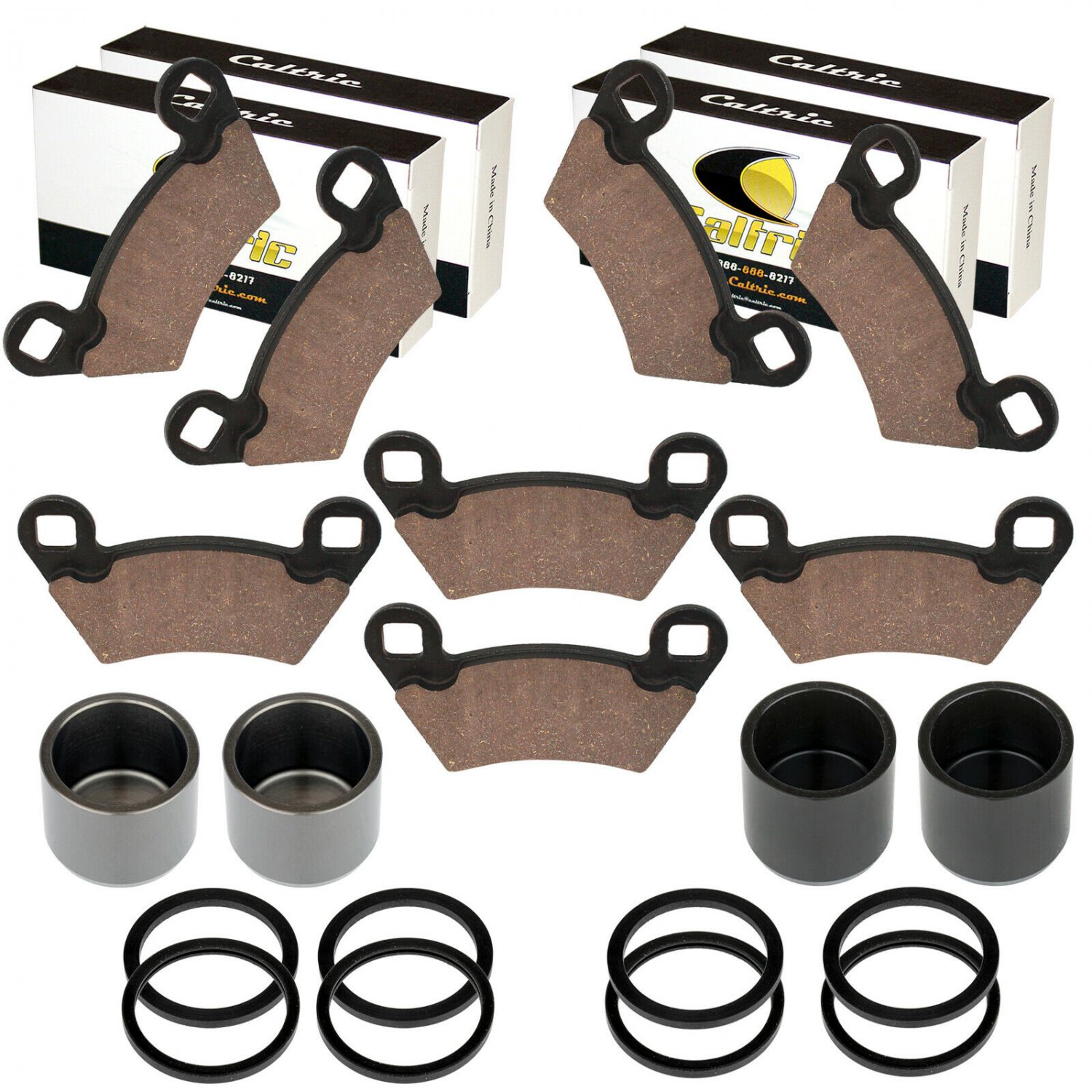FRONT REAR BRAKE CALIPER PISTON w/PADS FOR Polaris RANGER XP 700 4X4 2005-2006