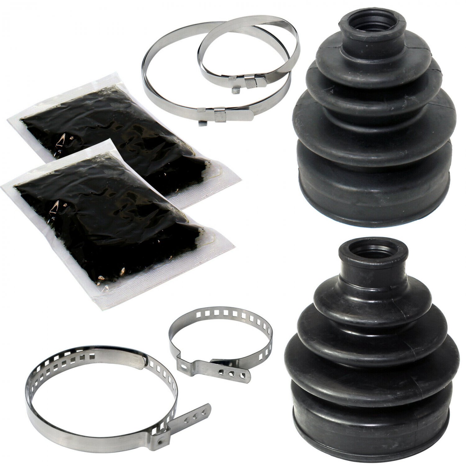 FRONT AXLE INNER OUTER CV BOOT KIT Fits KAWASAKI Bayou 400 KLF400B 4x4 1996-1999