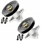 2 SPINDLE ASSEMBLY w/PULLEY BOLT FOR MTD Z6600 2014 / ZT-L54 ZTL54 2014