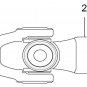 PROPSHAFT DRIVE SHAFT YOKE w/U-JOINT FIT SUZUKI LT-Z250 QUADSPORT Z250 2004-2009