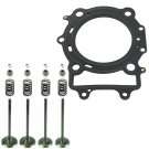 CYLINDER HEAD INTAKE EXHAUST VALVE KIT Fits ARCTIC CAT 550s 4x4 H1 EFI 2010-2011