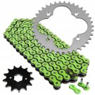 Green Drive Chain and Sprockets Kit Fits HONDA TRX250X FourTrax 250 2X4 1987-92