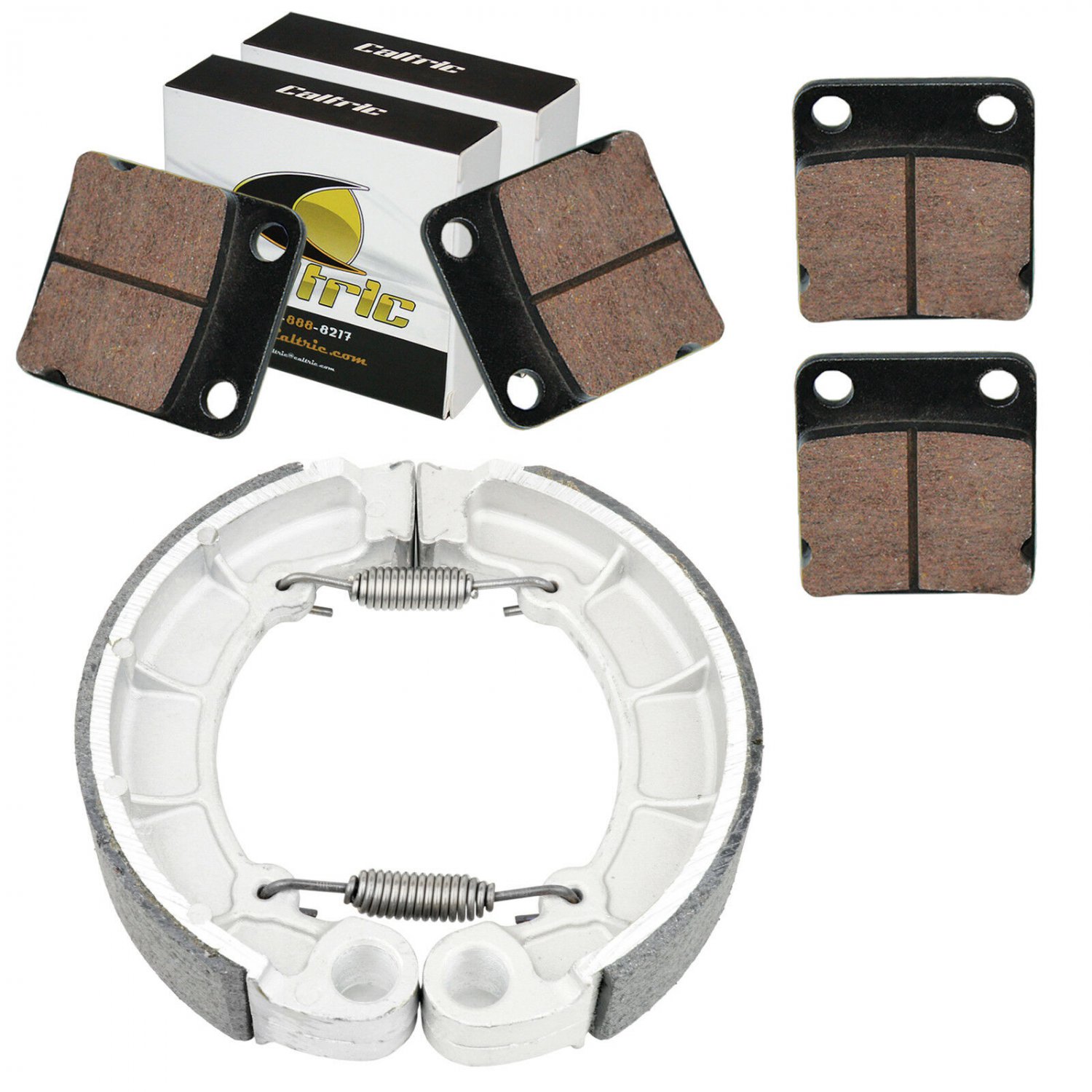 FRONT BRAKE PADS & REAR SHOES Fits KAWASAKI KVF300 Prairie 300 1999 2000 2001