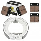 FRONT BRAKE PADS & REAR SHOES Fits KAWASAKI KVF300 Prairie 300 1999 2000 2001