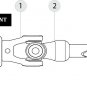 FRONT DRIVE SHAFT YOKE w/U-JOINT FIT YAMAHA VIKING 700 YXM700 2014-2015
