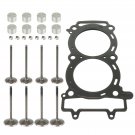 CYLINDER HEAD INTAKE EXHAUST VALVE KIT Fits POLARIS RZR 4 XP 900 2012
