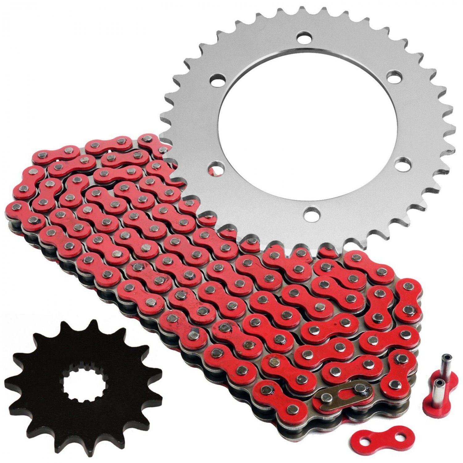 Red Drive Chain and Sprocket Kit Fits KAWASAKI ZR750 ZR-7S 2000 -2005