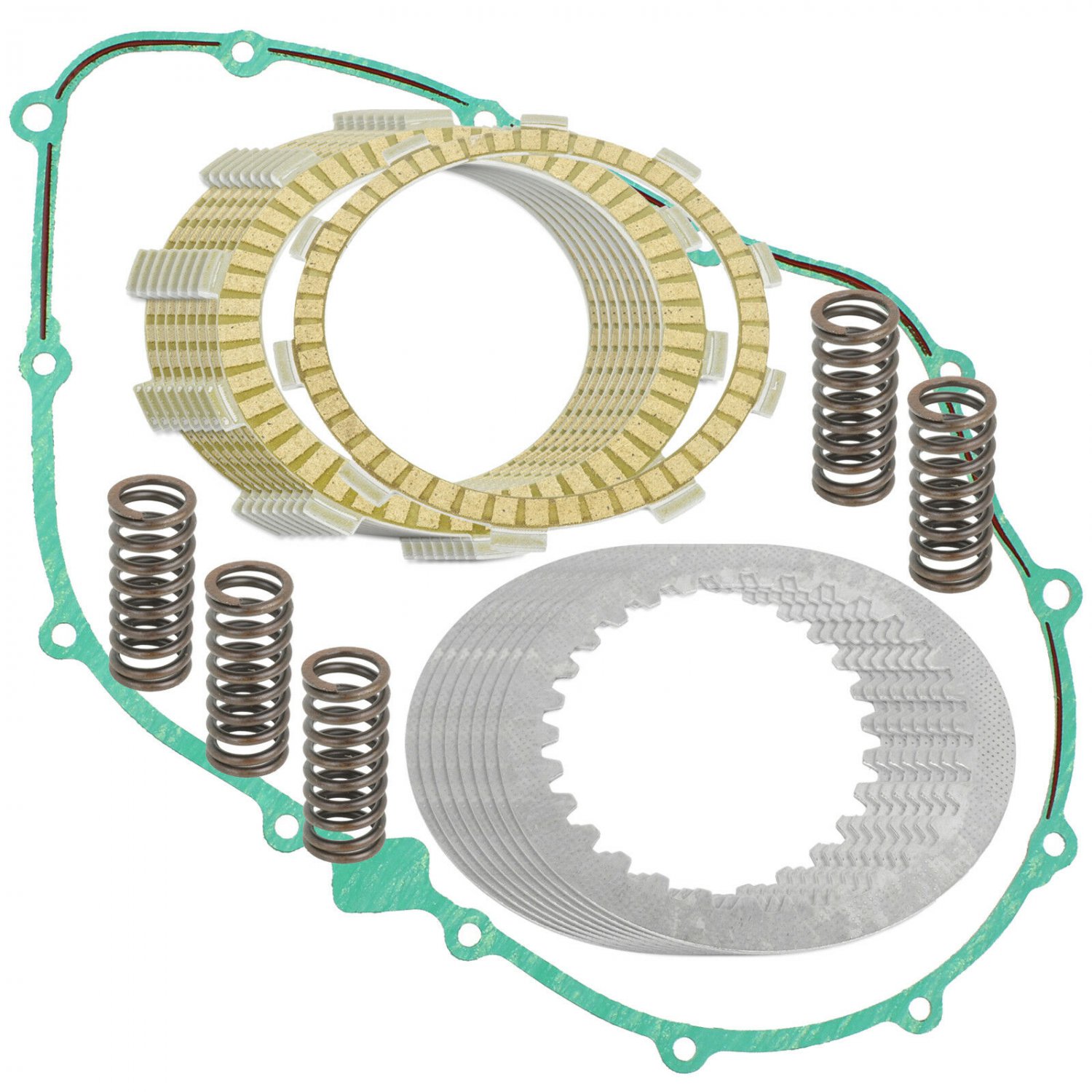CLUTCH FRICTION PLATES and GASKET KIT Fits HONDA VFR700F Interceptor 700 1986 87