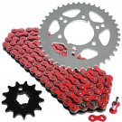 Red Drive Chain and Sprockets Kit Fits KAWASAKI TECATE KXT250A 1984 1985