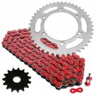 Red Drive Chain and Sprocket Kit Fits SUZUKI GSX-R750 1998 1999